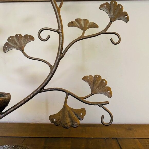 💜 Anthropologie Bird Nest Tree Jewelry Earring Bronze Tone - Picture 7 of 8